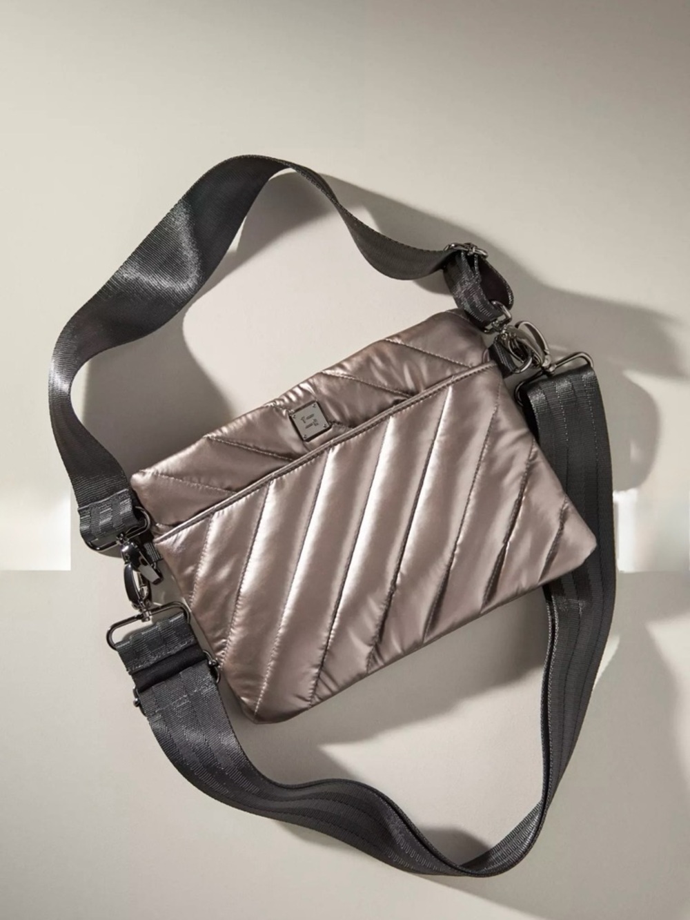 THINK ROYLN Pearl Latte Quilted Crossbody NWT